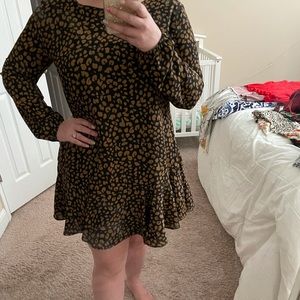 Buddy Love long sleeve animal print dress